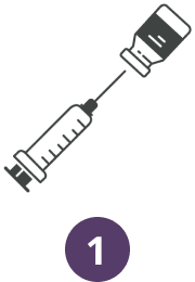 step 1 using RTU vial