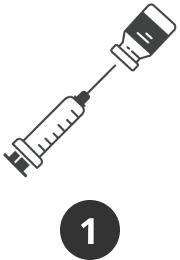 step 1 using standard vial